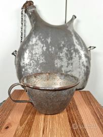bicchiere borraccia francese ww1 no elmetto adrian