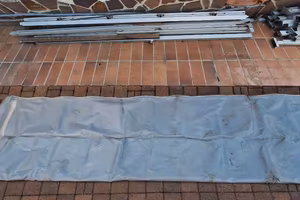 Struttura + 3 teli per copertura roulotte – 5×6 m