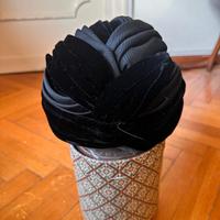 Cappello vintage anni 50 velluto e seta