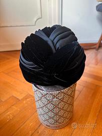 Cappello vintage anni 50 velluto e seta