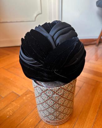Cappello vintage anni 50 velluto e seta