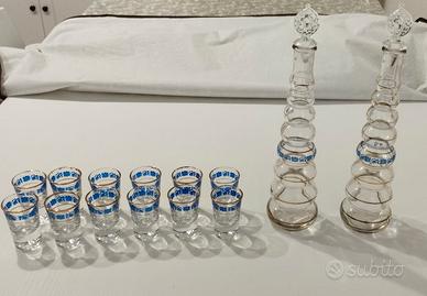 Set Per Liquori 14 Pezzi Mai Usato Blu Marino