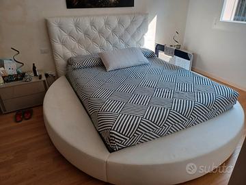 letto matrimoniale contenitore con struttura tonda