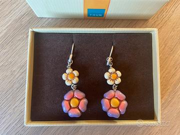 Orecchini pendenti fiore Thun