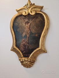 Antico quadro Cristo in croce
