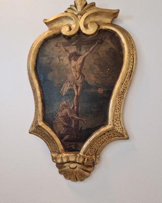 Antico quadro Cristo in croce