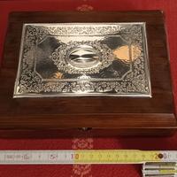 Portagioie legno e argento mai usato 