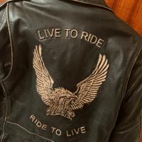 Giacca moto in pelle