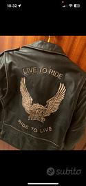 Giacca moto in pelle