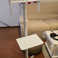 BONTEC Supporto TV da pavimento con ruote per sche