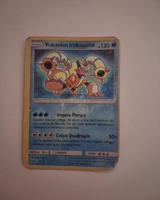 carta pokemon volcanion iridescente