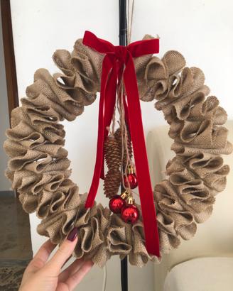 Decorazione natalizia  la porta