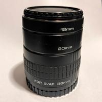 Tubi di prolunga macro per Minolta/Sony