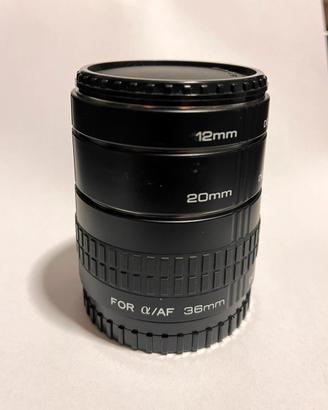 Tubi di prolunga macro per Minolta/Sony