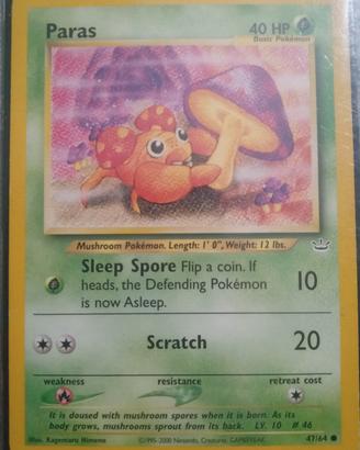 CARTA Pokemon vintage inglese 