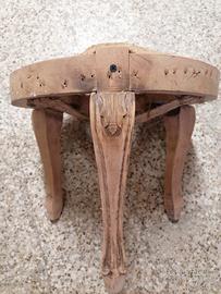  scheletro di pouf vintage in legno masello