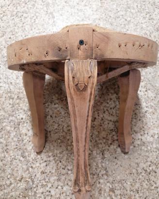  scheletro di pouf vintage in legno masello