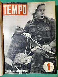 Riviste TEMPO rilegate anni 1940 1941 1942 1943...