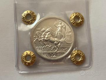 2 Lire 1914 Quadriga FDC Periziata Cavaliere