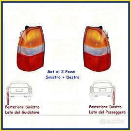 SET 2 FARO FANALE POSTERIORE SX DX PER MITSUBISHI 