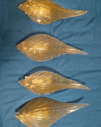 Applique Vetro Murano graniglia dorata 37cm