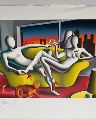 mark kostabi ,serigrafia 43x56
