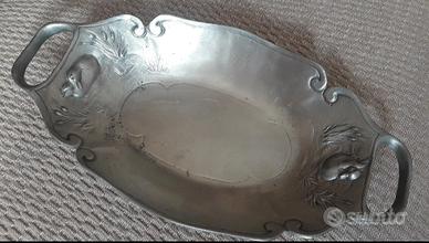 VECCHIO VASSOIO IN PELTRO ANATRE "VINTAGE "