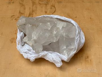 Drusa di quarzo ialino