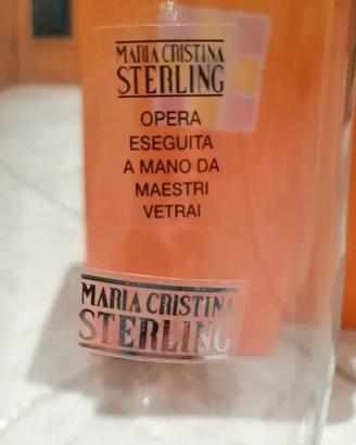 Vaso di cristallo marca Maria Cristina Sterling H