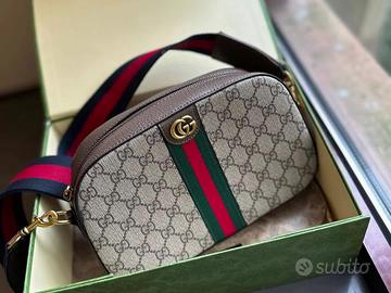 Borsa a tracolla GUCCI Ophidia in tela e pelle