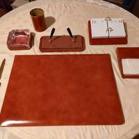Set scrivania in pelle: 7 pezzi Laipe (Vintage)