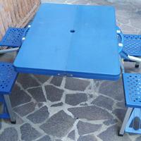Tavolino Picnic a valigetta con sedili incorporati