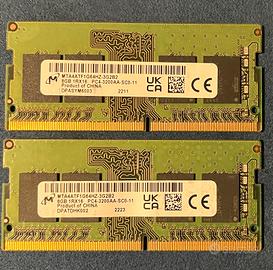 RAM 16GB (2 x 8GB) DDR4-3200 SO-DIMM 260 pin