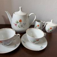 Set da the/caffe vintage colditz porcellana 7 pezz