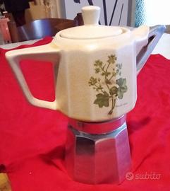 Caffettiera espresso 6 tazze alluminio e ceramica