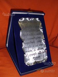 Targa - diploma in peltro