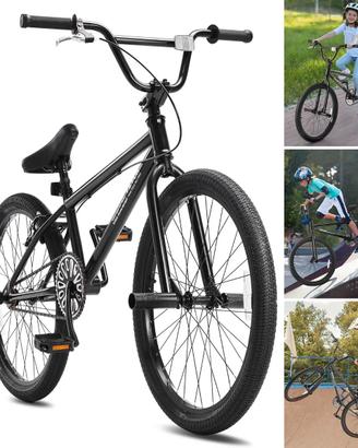 Bicicletta BMX Freestyle con Ruote e 4 Picchetti