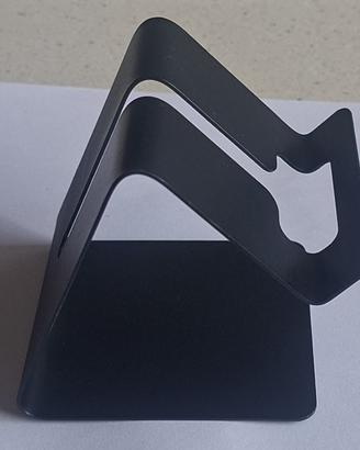 Supporto Smartphone Metallo Nero - Stand da Tavolo