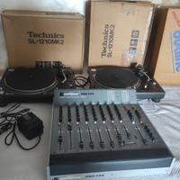 Coppia Technics SL 1210 MK2 + Mixer Outline Pro408