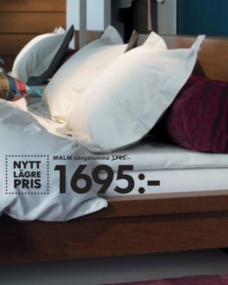 Ikea MALM 140x200 Noce Scuro Struttura Letto doghe