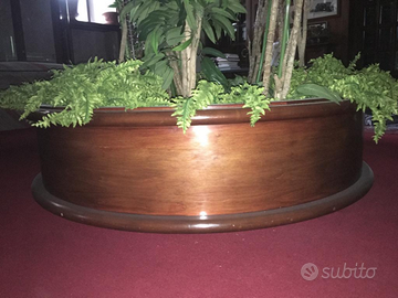 Elegante fioriera in noce massello