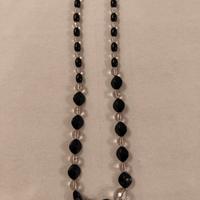 Collana prismi neri e trasparenti 