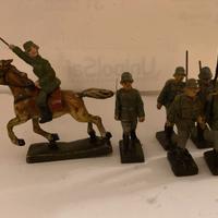 vecchi soldatini cavaliere fanti in pasta  Lineol
