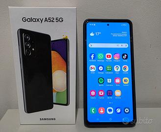 Samsung Galaxy A52 5G + custodia e caricabatterie