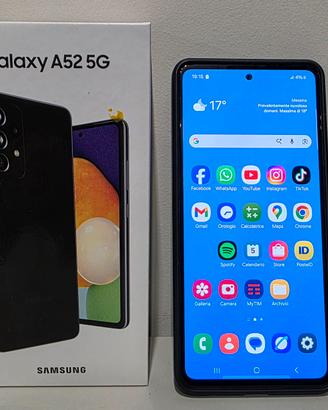 Samsung Galaxy A52 5G + custodia e caricabatterie