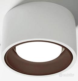 Plafoniera in gesso biancone bronzo-design moderno