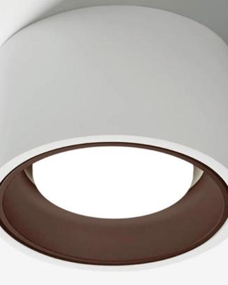Plafoniera in gesso biancone bronzo-design moderno