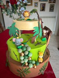 Torta scenografica tema Safari