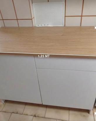 Mobile Isola Cucina IKEA - Piano Legno Bianco