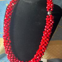 Collana bigiotteria perline in vetro fatta a mano